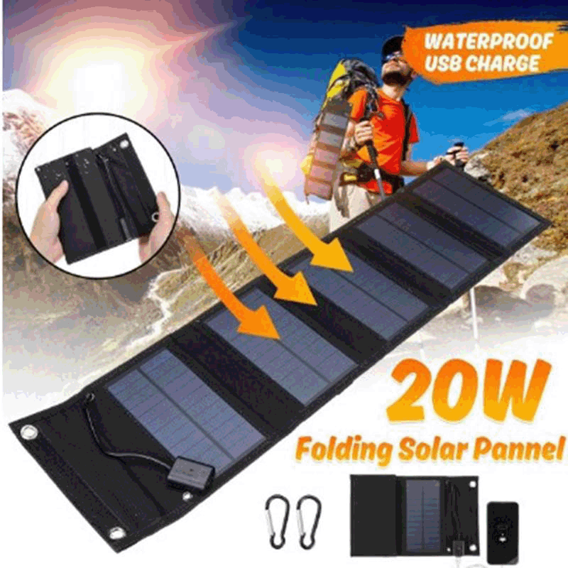 Outdoor Travel Portable Foldable Solar Charger by GJB PRODUCTS