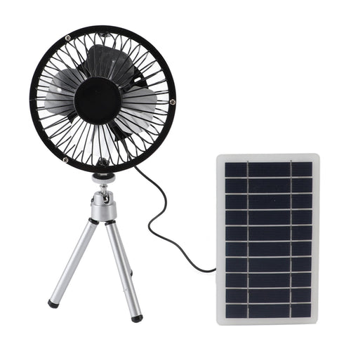 10W Solar Panel Exhaust Fan•Monocrystalline Silicon Solar Powered Ventilator Fan Kit With Stand For Pet, House, Chicken, Coop, RV or Greenhouse - GJB PRODUCTS