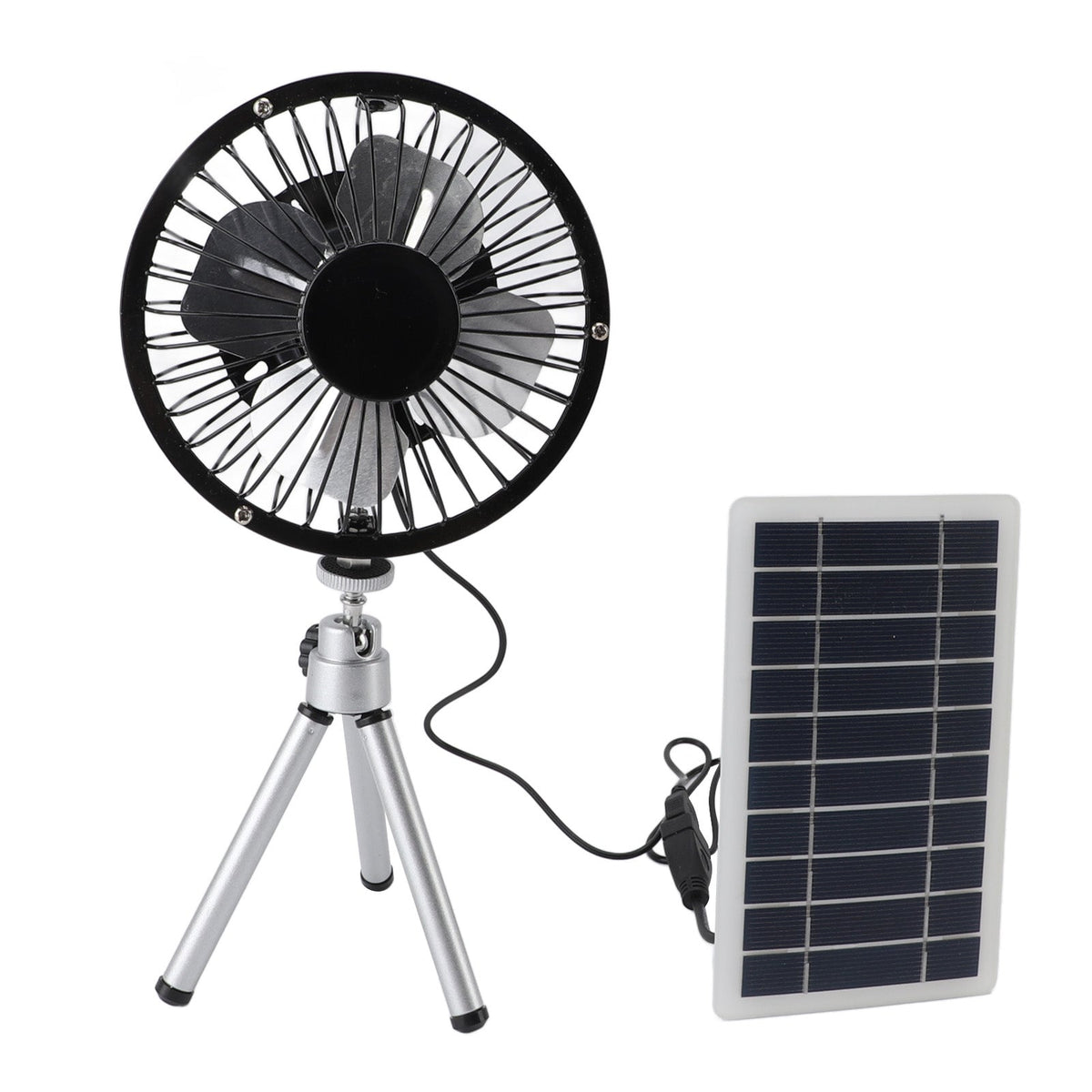 10W Solar Panel Exhaust Fan•Monocrystalline Silicon Solar Powered Ventilator Fan Kit With Stand For Pet, House, Chicken, Coop, RV or Greenhouse - GJB PRODUCTS