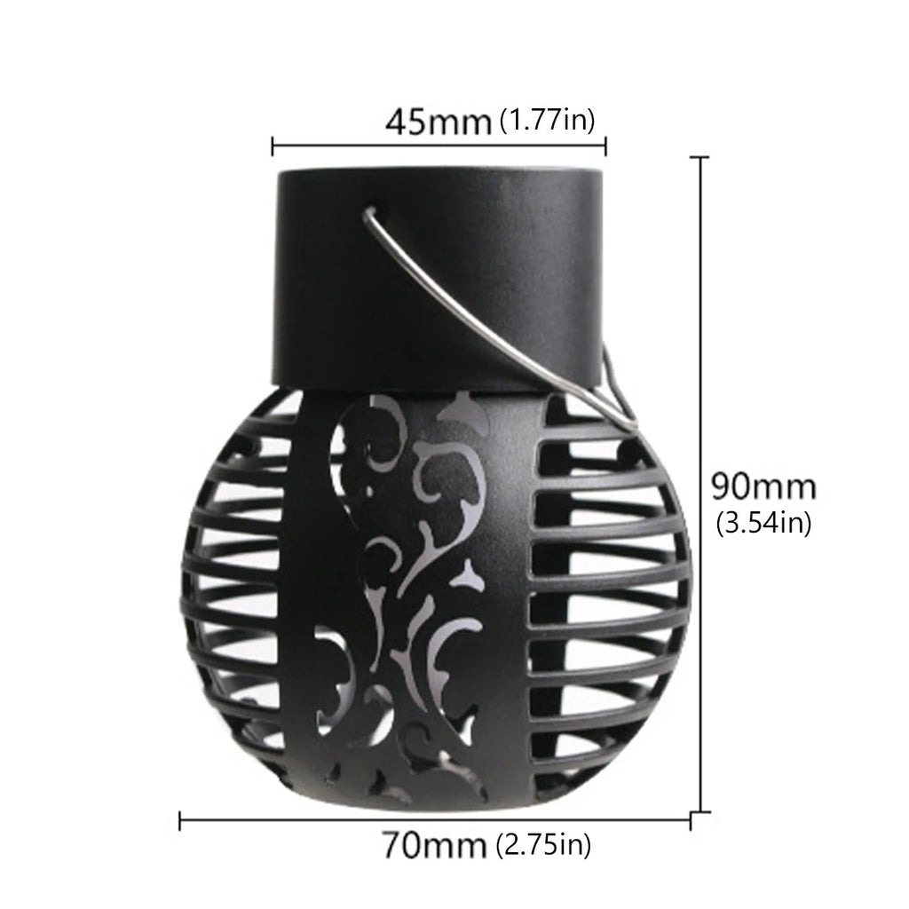 1/2/4 pcs Solar Flame Light Garden Lights Outdoor Waterproof Solar Hanging Lantern Hollow Flickering Flame Lamp for Patio 2023 by Dropsure