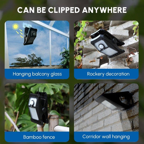 2Pcs 45 LEDGarden Solar Wall Lights Outdoor Light Solar Clip Sensitive by GJB PRODUCTS