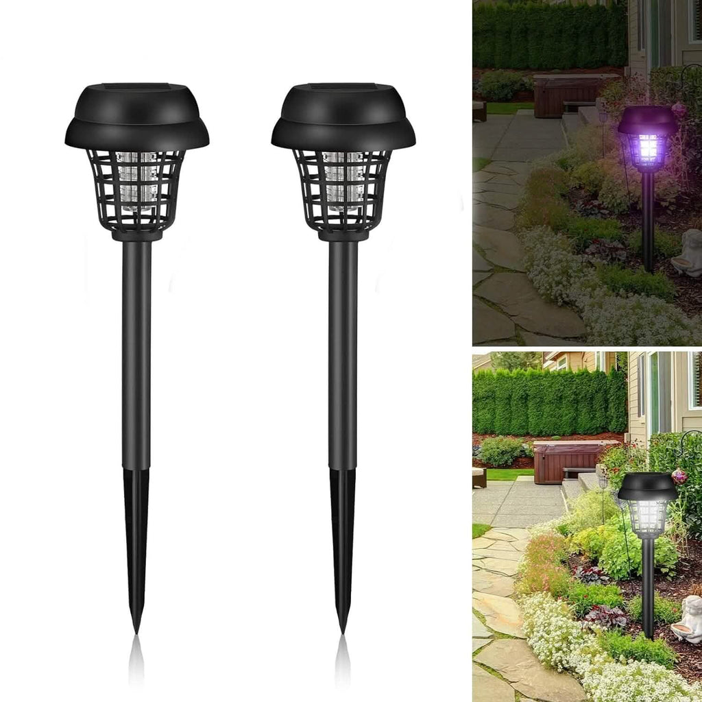2 - Piece: Solar Waterproof Outdoor Bug and Mosquito Zapper - GJB PRODUCTS