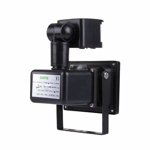 10W 900LM LED Infrared Motion Sensor Floodlight Lamp with Solar Panel by GJB PRODUCTS