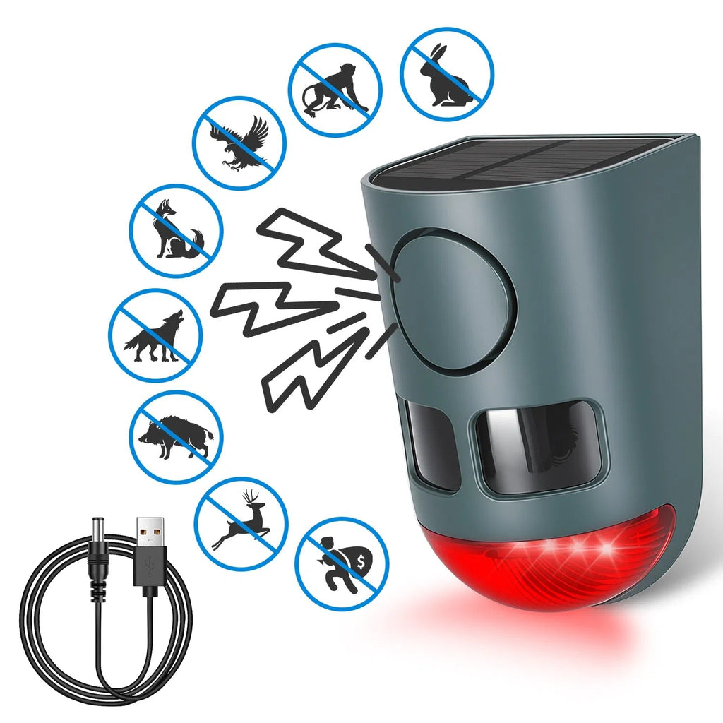 3-In-1 Ultrasonic Solar Animal Repeller Motion Activated Animal Repellent - GJB PRODUCTS