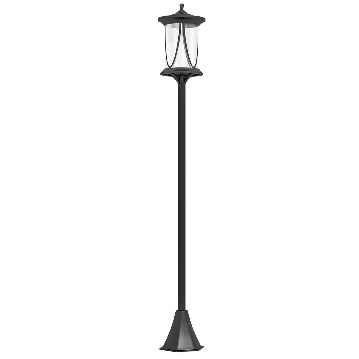 50” Solar Powered Light Post•Cool White LED •Waterproof IP44•9”•2 Mount Option/Sharp Anchors for Patio, Garden, Backyard, Pathway - GJB PRODUCTS