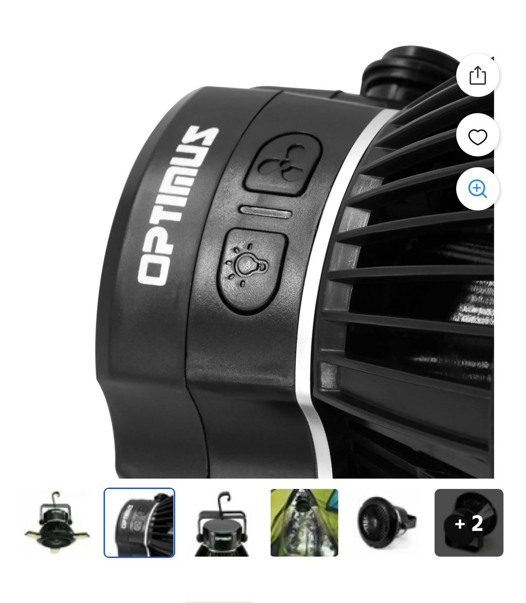 Optimus: 4 in 1 Camping Outdoor Solar Fan with LED Lights by Optimus