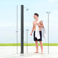 7Ft Solar Heated Outdoor Shower with Adjustable Faucet and Foot Tap - GJB PRODUCTS