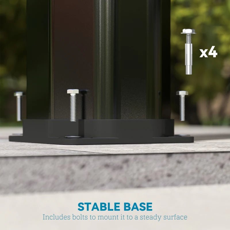 7Ft Solar Heated Outdoor Shower with Adjustable Faucet and Foot Tap - GJB PRODUCTS
