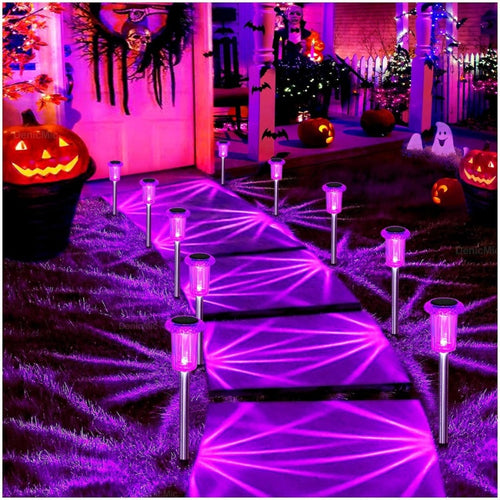 Solar Halloween Lights, 10 Pcs Waterproof Outdoor Decorations For Yard, Garden & Party Decor by GJB PRODUCTS
