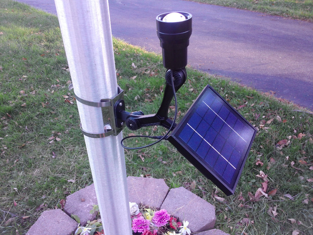 Commercial Solar Flagpole Light - CREE by Flagman of America