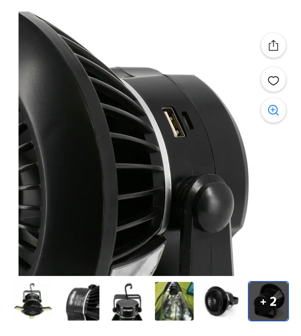 Optimus: 4 in 1 Camping Outdoor Solar Fan with LED Lights by Optimus