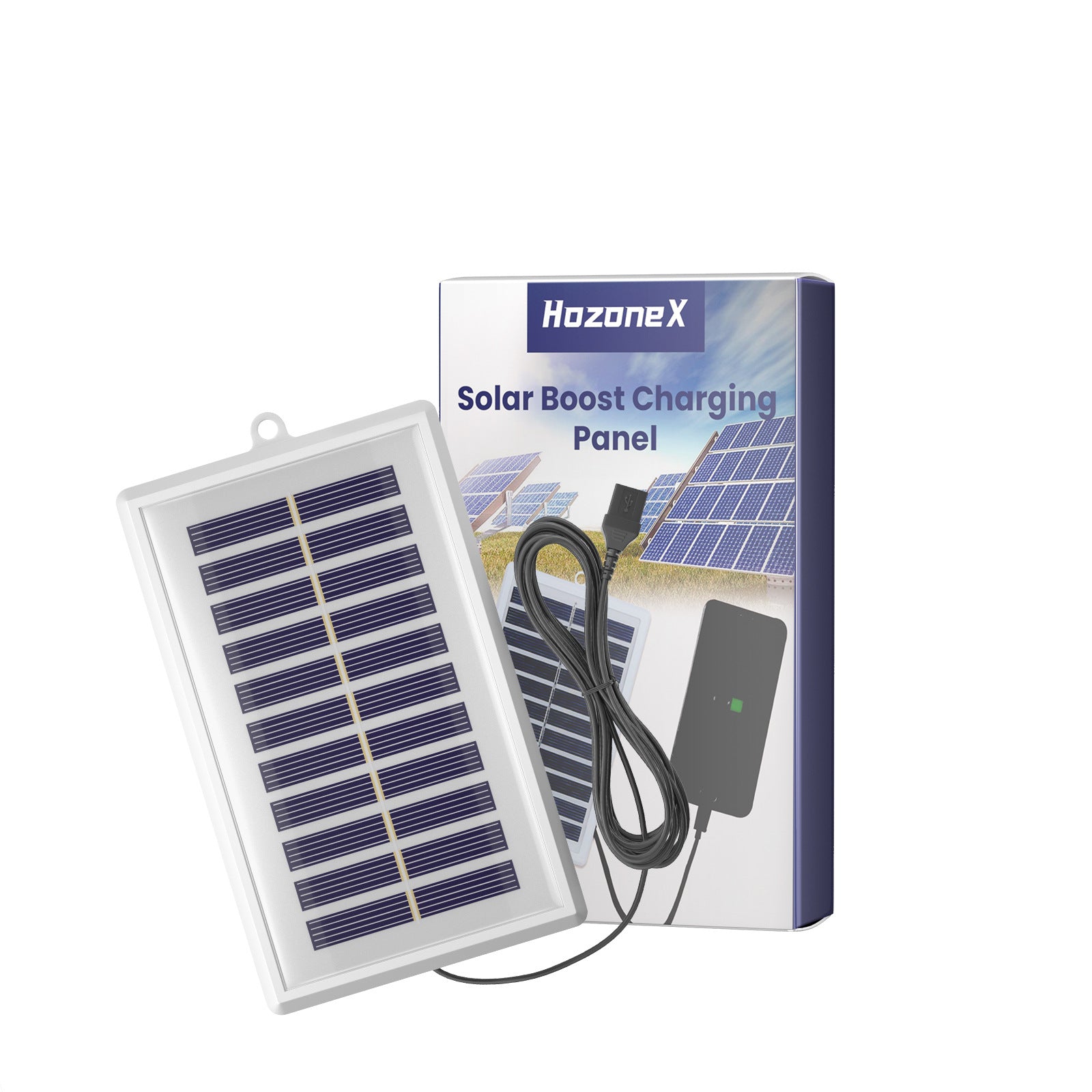 HozoneX solar boost charging panel, solar photovoltaic panel voltage regulator mobile phone charger polycrystalline charging panel by Dropsure
