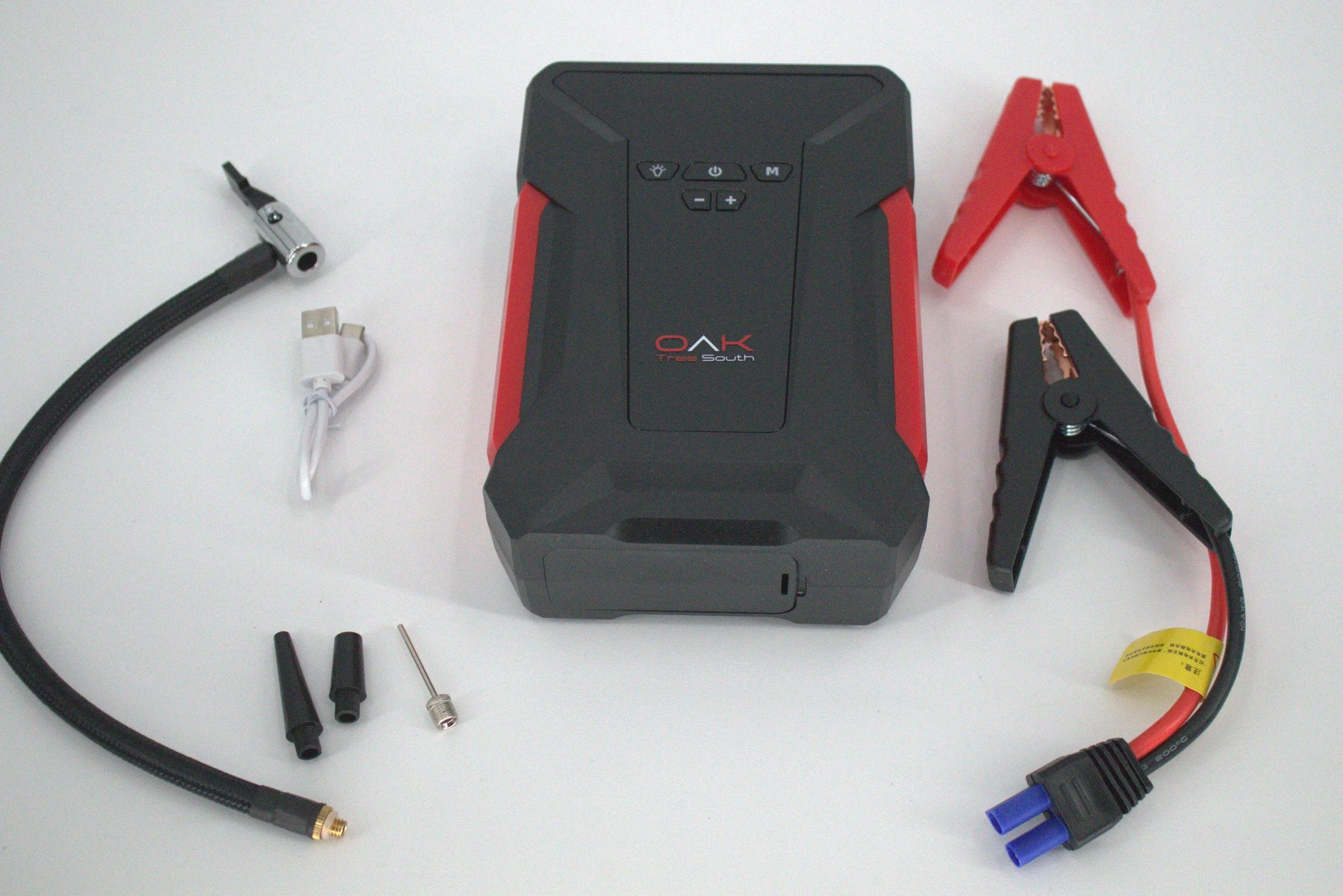 Portable Multi-function, Quickstart Battery Jumper Kit and Cables for 12V Emergency Starting. Also Built in Air Compressor with Hose and More… by Oak Tree South
