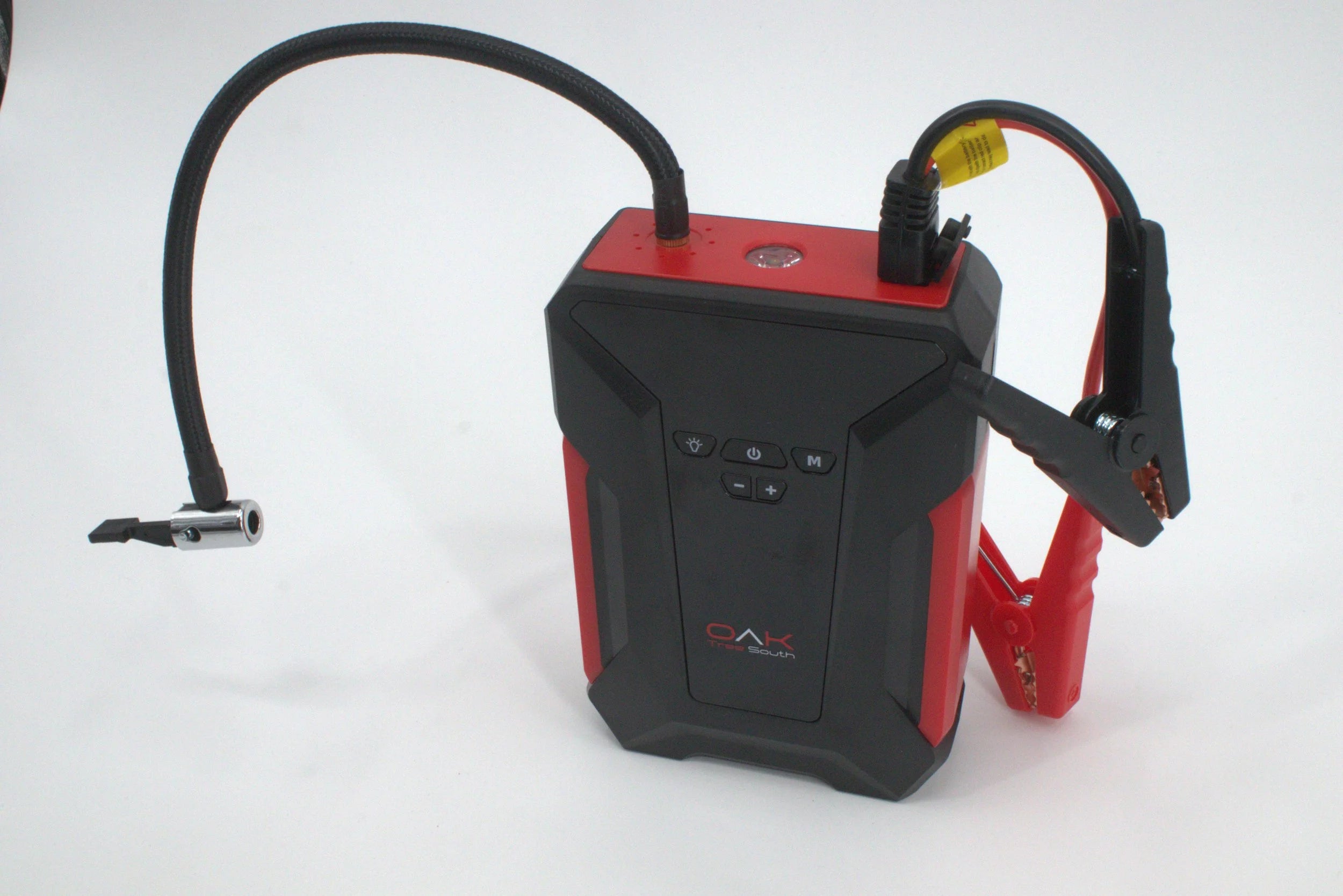 Portable Multi-function, Quickstart Battery Jumper Kit and Cables for 12V Emergency Starting. Also Built in Air Compressor with Hose and More… by Oak Tree South