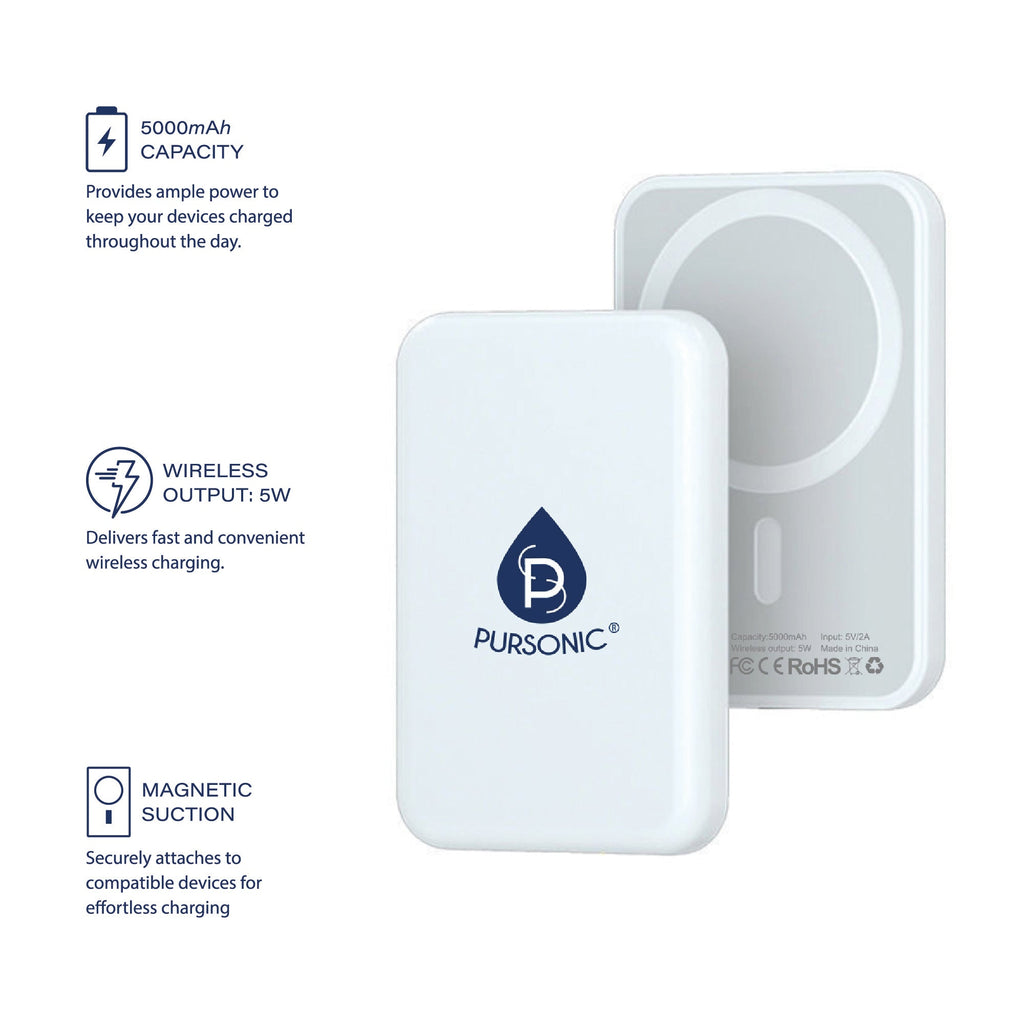 Magnetic Wireless Power Bank – Portable, Powerful, Effortless Charging by Pursonic