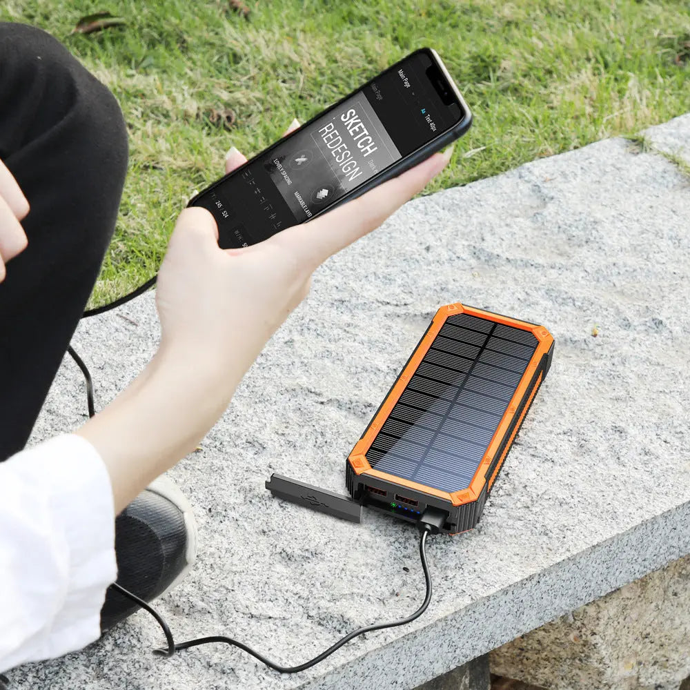 Portable Wireless Solar Mobile Power Bank by Anacotte