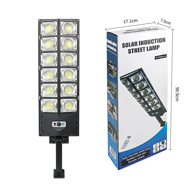 Super Bright Outdoor Street Solar Lamp with Extra Wide Light & Motion Sensor by GJB PRODUCTS