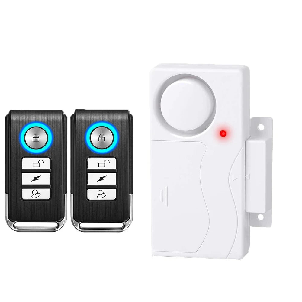 Home Security Wireless Door or Window Alarm Sensor System with Remote, Anti Lost Vibration Warning Alarm by GJB PRODUCTS