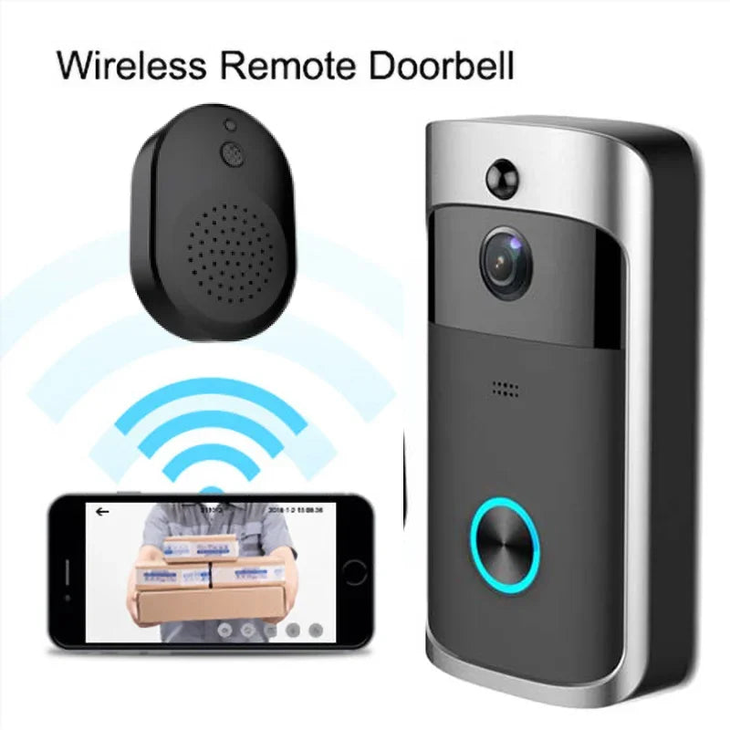 WiFi Video Doorbell Alarm Camera with HD. Wireless Remote Operated,Motion Detector and Night Vision by GJB PRODUCTS