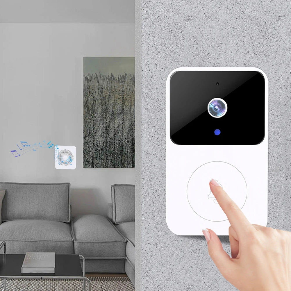 2.4GHz WiFi Wireless Night Vision Doorbell Camera & Two-way Intercom Home Security System by GJB PRODUCTS