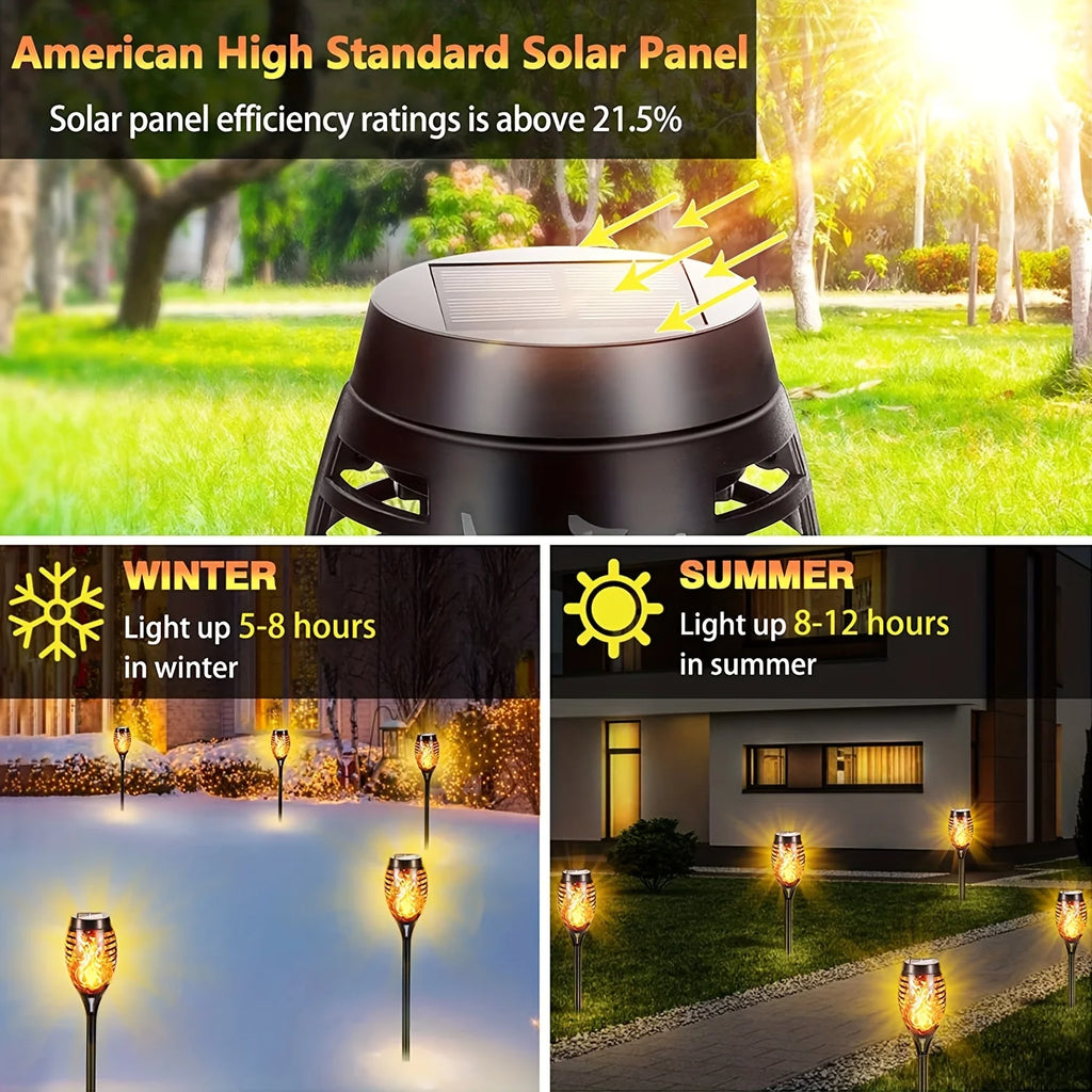 12LED Solar Flame Light for Outdoors and Waterproof. Decorations by GJB PRODUCTS
