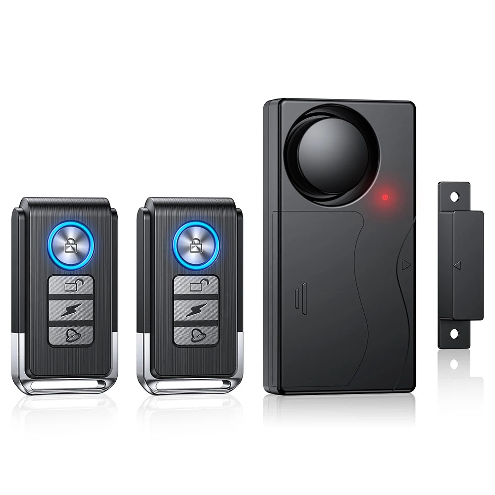 Home Security Wireless Door or Window Alarm Sensor System with Remote, Anti Lost Vibration Warning Alarm by GJB PRODUCTS