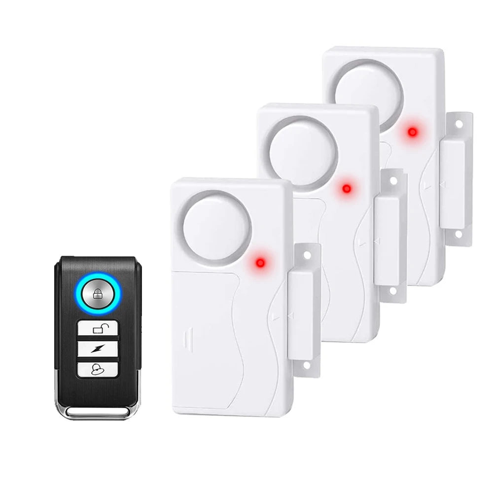 Home Security Wireless Door or Window Alarm Sensor System with Remote, Anti Lost Vibration Warning Alarm by GJB PRODUCTS