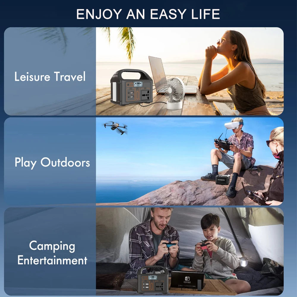 Gaiaray: Emergency Portable 100W Solar Generator Power Bank/ Charging Station. 220V•110V with 24,000mAh LiFePO4 Power by GJB PRODUCTS