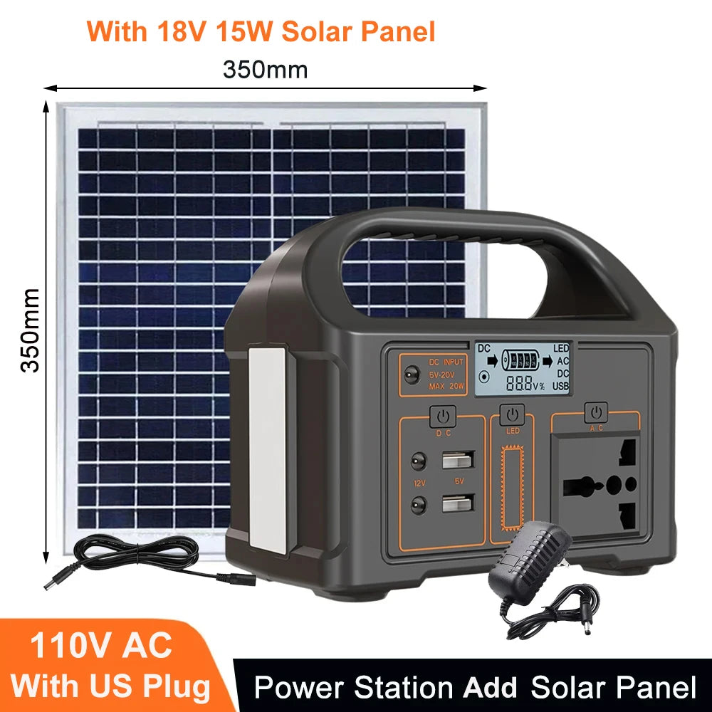 Gaiaray: Emergency Portable 100W Solar Generator Power Bank/ Charging Station. 220V•110V with 24,000mAh LiFePO4 Power by GJB PRODUCTS