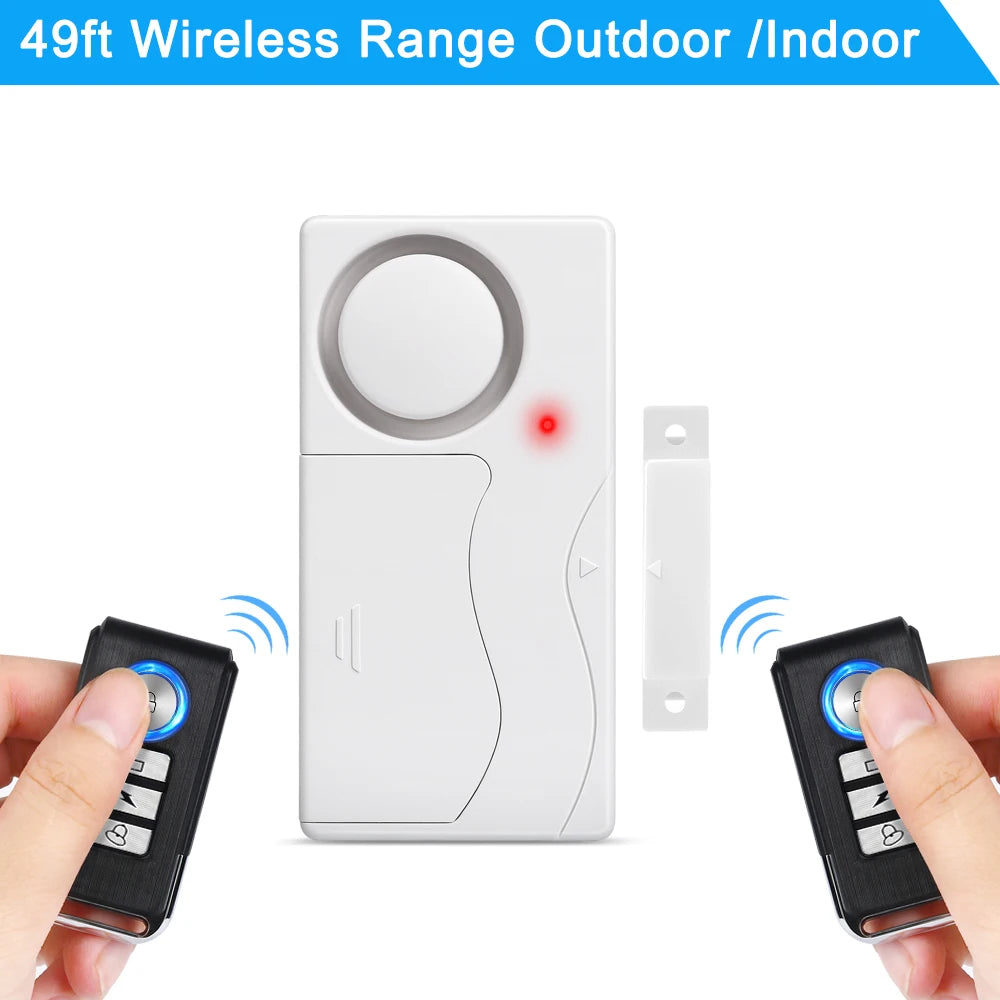 Home Security Wireless Door or Window Alarm Sensor System with Remote, Anti Lost Vibration Warning Alarm by GJB PRODUCTS