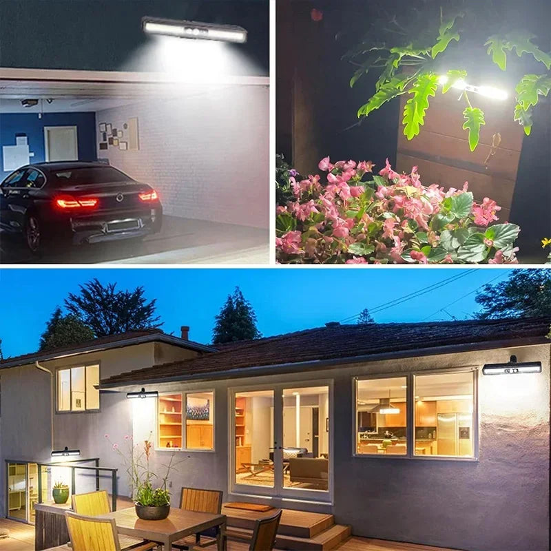 Portable LED Solar Security Light with Motion sensor. -Bracket or Clamp Mount- by GJB PRODUCTS