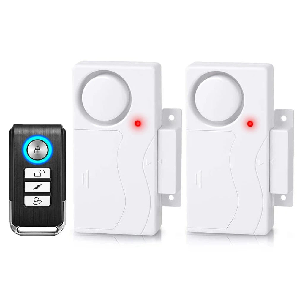 Home Security Wireless Door or Window Alarm Sensor System with Remote, Anti Lost Vibration Warning Alarm by GJB PRODUCTS