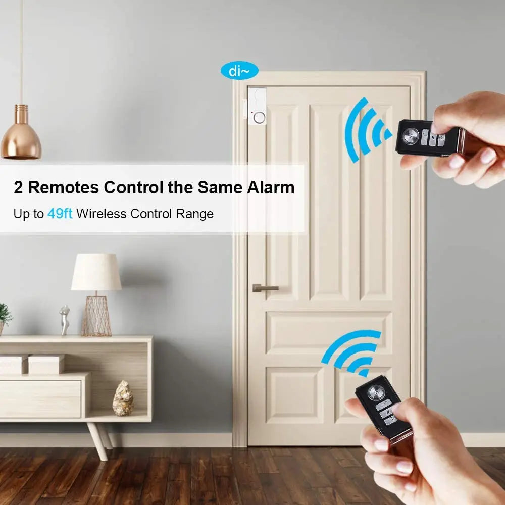 Home Security Wireless Door or Window Alarm Sensor System with Remote, Anti Lost Vibration Warning Alarm by GJB PRODUCTS