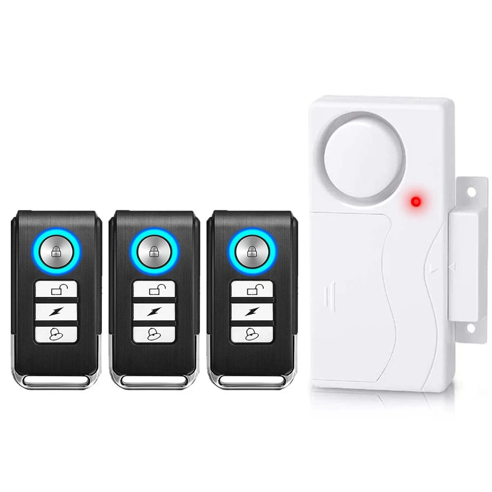 Home Security Wireless Door or Window Alarm Sensor System with Remote, Anti Lost Vibration Warning Alarm by GJB PRODUCTS