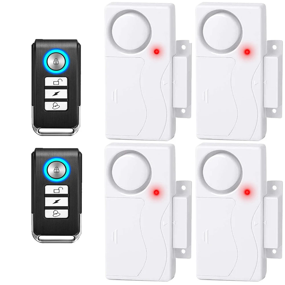 Home Security Wireless Door or Window Alarm Sensor System with Remote, Anti Lost Vibration Warning Alarm by GJB PRODUCTS