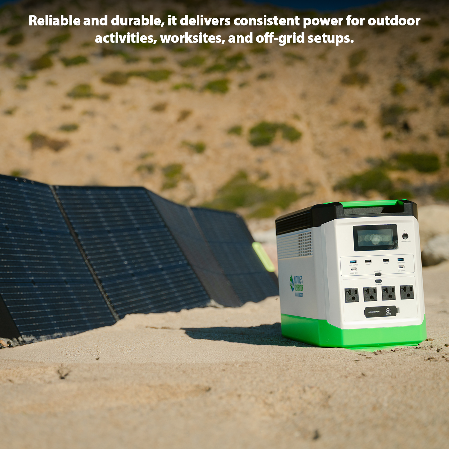 High Capacity Expandable Lithium 1800 Power Station by Nature's Generator