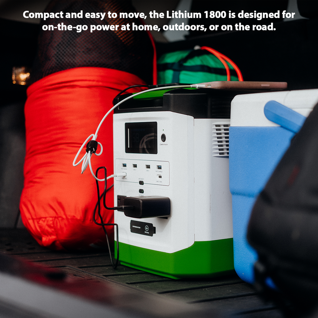 High Capacity Expandable Lithium 1800 Power Station by Nature's Generator