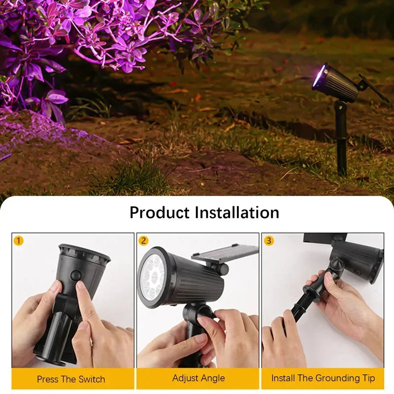 Decorative(Colored )LED Solar Powered SpotLight For Outdoors by GJB PRODUCTS