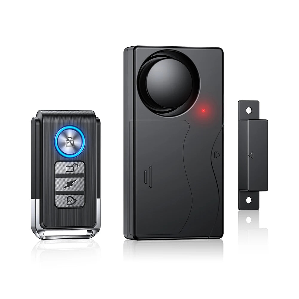 Home Security Wireless Door or Window Alarm Sensor System with Remote, Anti Lost Vibration Warning Alarm by GJB PRODUCTS