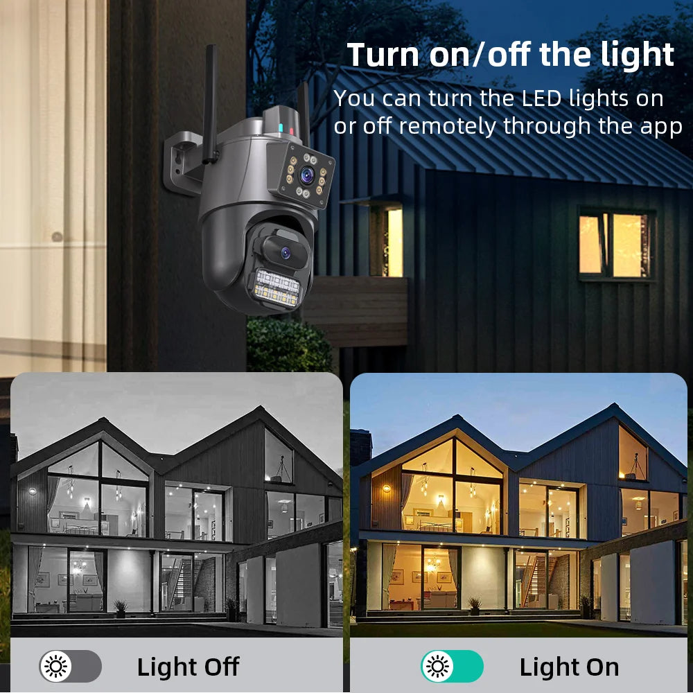 Surveillance/Security 4K 8MP PTZ WiFi Camera with Dual Screen Color Night Vision by GJB PRODUCTS