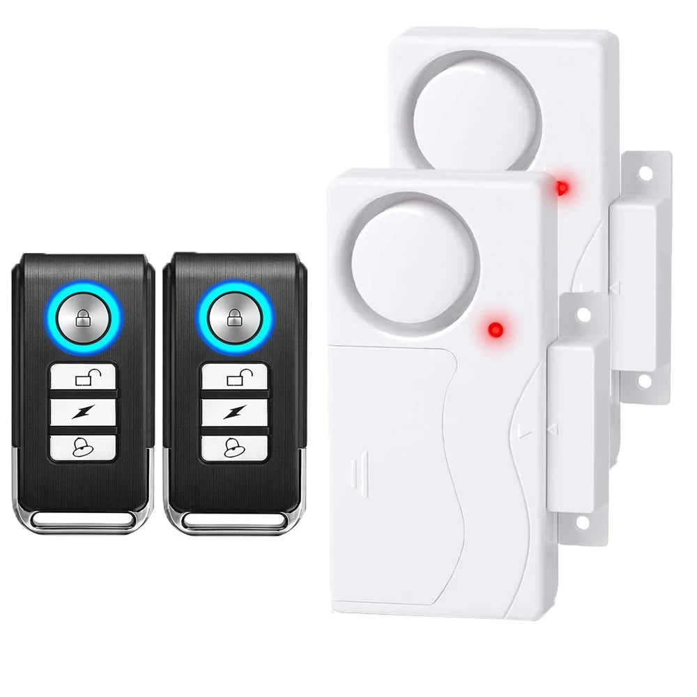 Home Security Wireless Door or Window Alarm Sensor System with Remote, Anti Lost Vibration Warning Alarm by GJB PRODUCTS