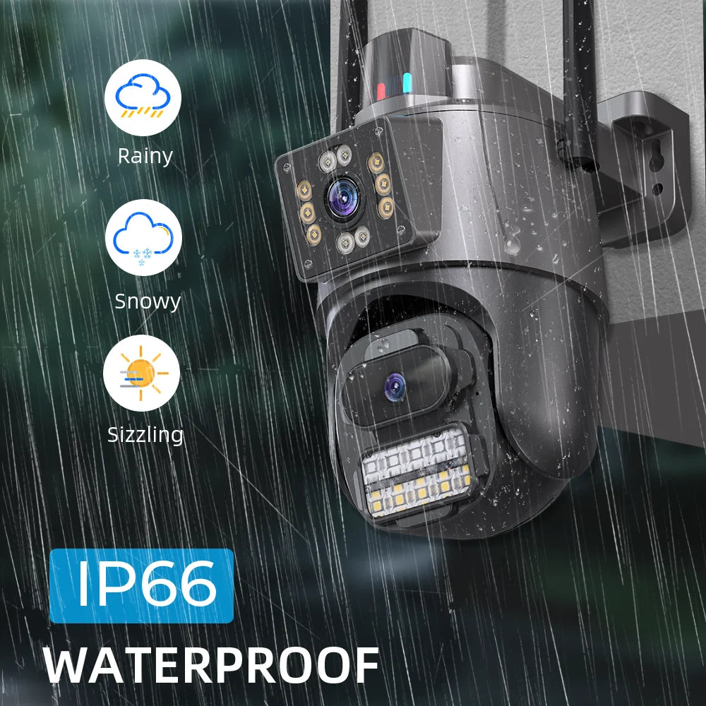 Surveillance/Security 4K 8MP PTZ WiFi Camera with Dual Screen Color Night Vision by GJB PRODUCTS