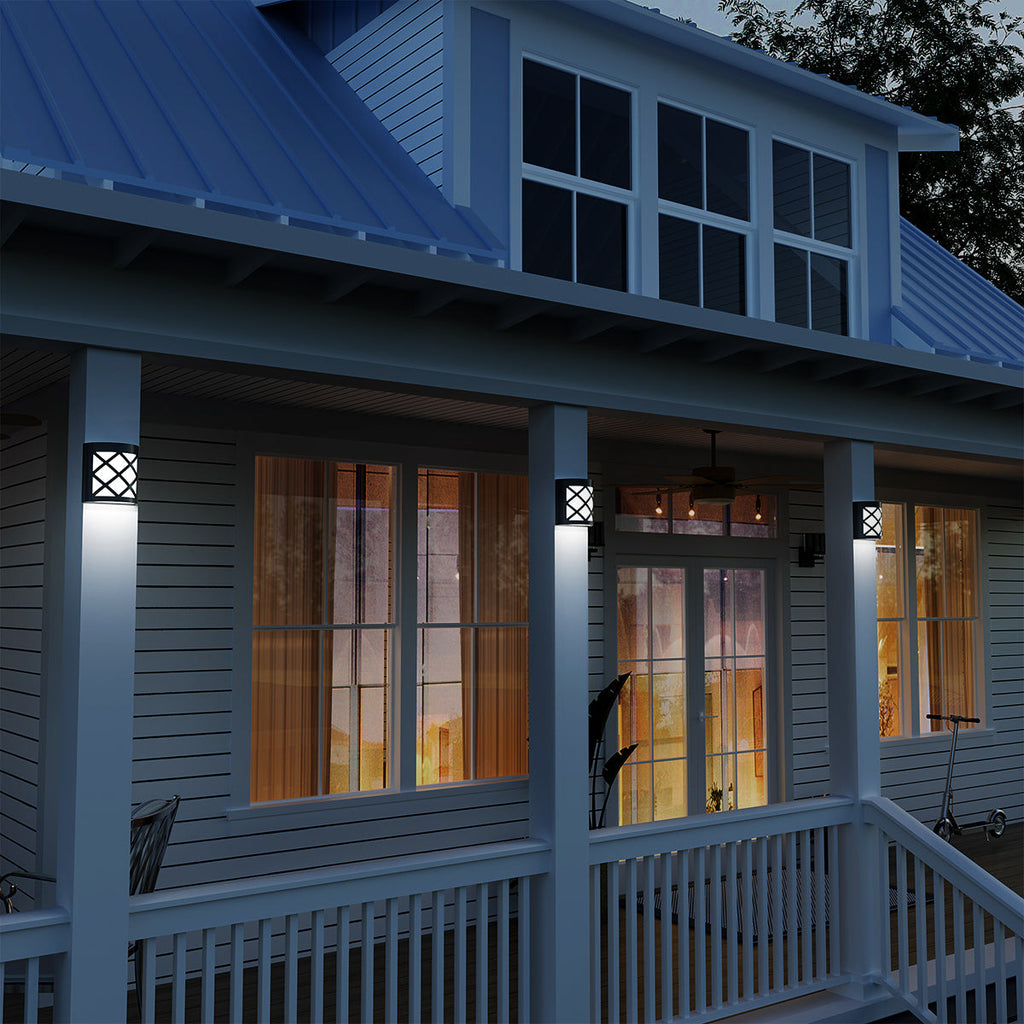 Gigalumi Grid Solar Fence Lights Set (8 Pack) by Gigalumi