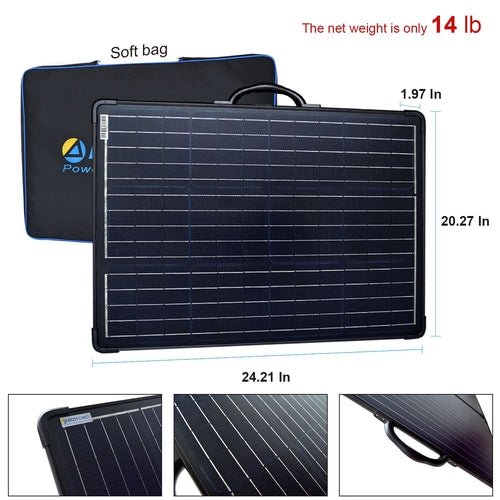 ACOPOWER: 120W Portable Solar Panel Kit (Briefcase Size) - GJB PRODUCTS