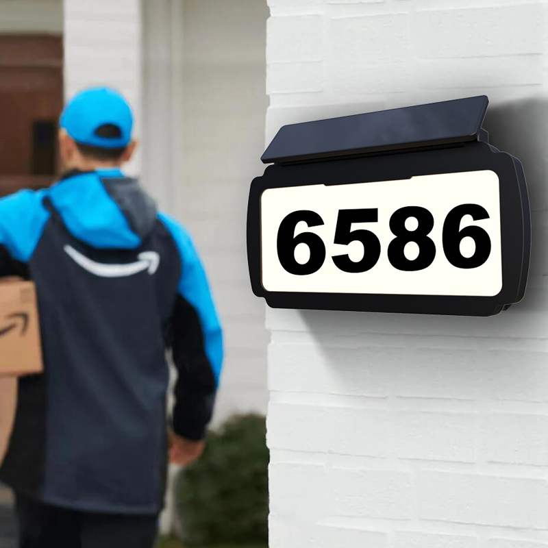 Address Sign House Number Solar Powered BICSSL - 11 - GJB PRODUCTS