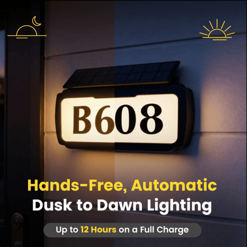 Address Sign House Number Solar Powered BICSSL - 11 - GJB PRODUCTS