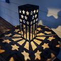 Patriotic USA Flag Steel Solar Luminary Lantern | 10.5 in. by Northern Forge, LLC