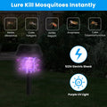 Anker: 4 - Pk Solar Powered Mosquito Zapper with Dual Purple UV & White LED Modes, 532V Electric Shock, Auto On Off, 800 mAh Rechargeable Battery, Waterproof Torch For Yard, - GJB PRODUCTS