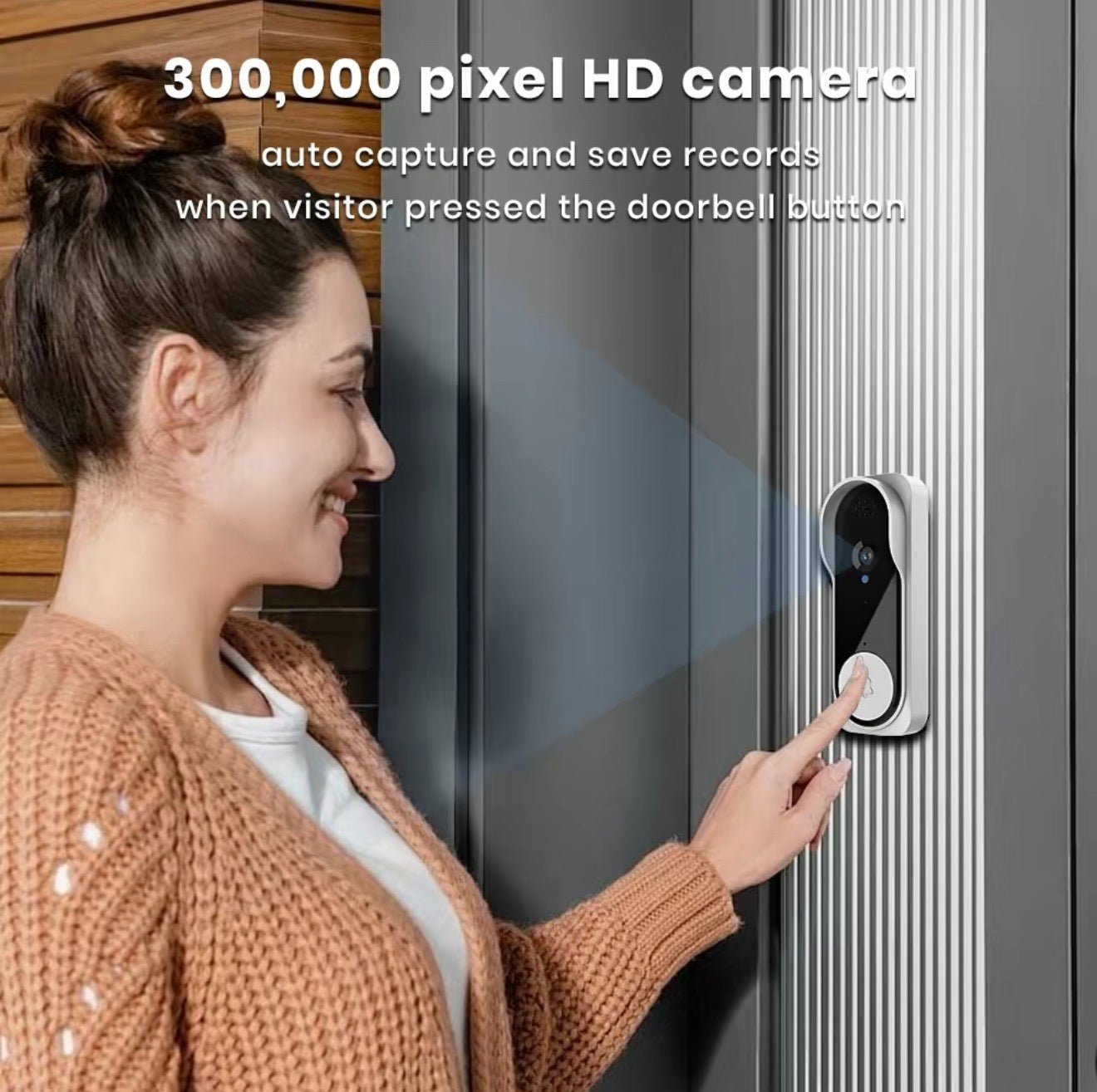 BellCam: DoorBell Video Camera and Pairing Monitor with 2 - Way Face to Face Constant Monitoring - Waterproof & Rechargeable w/ Automatic Screen on/off for Power Saving - GJB PRODUCTS