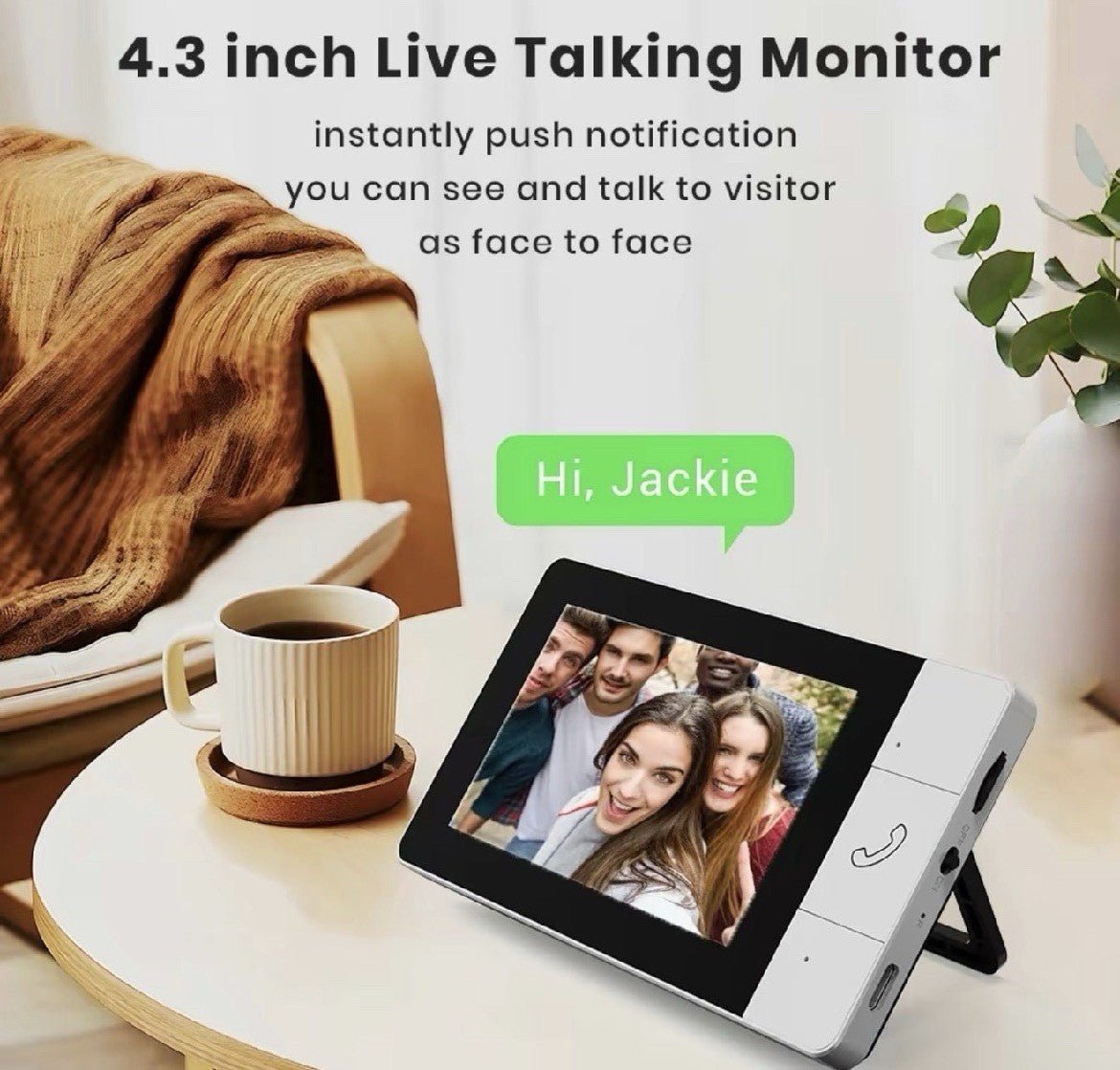 BellCam: Video/Doorbell Camera•4.3” Screen•No WiFi-No App•Easy Installation - GJB PRODUCTS